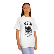 Unisex Classic Tee: Inspirational Outdoor Quote &quot;Into the Forest&quot; Illust... - £19.65 GBP+