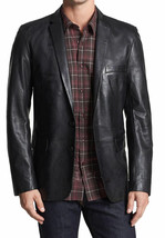 Leather Jacket Blazer Mens Black Men Coat Biker Vintage Lambskin Soft Ra... - £78.24 GBP+