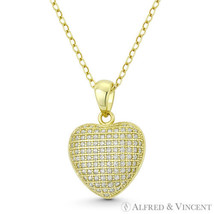 Bubble Heart CZ Crystal Love Charm 20x14mm Pendant in 925 Sterling Silve... - $20.58+