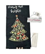 Primitives by Kathy Set Dish Towel and Ornament Merry Bright Merry Chris... - £10.95 GBP