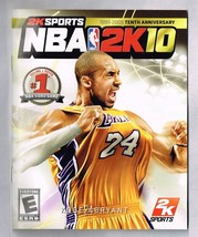 2ksports NBA 2k10 PlayStation 3 PS3 Instruction Manual only Kobe Bryant - $5.07