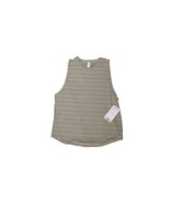 NWT Athleta Women’s Cloudlight Striped Muscle Tank Medium Olive NEW With... - $21.66 CAD
