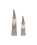Floral and Leaf Carved Gnome (Set of 2) - $96.49 CAD