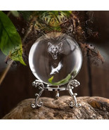 3D 60mm, 2.4 Inch Laser Tiger Figurine Crystal Decorative Ball - $12.99