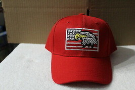 American Flag Eagle Head Usa America Baseball Cap ( Red ) - £9.05 GBP