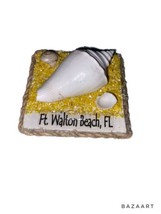 Vtg Ft. Walton Beach Florida Seashell Collectible Fridge Magnet - £4.73 GBP