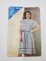 See &amp; Sew 5148 Sewing Pattern Misses&#39; Shirt Top &amp; Skirt Vintage Cut Size... - $7.88