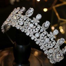 New Arrivals Zircon Wedding Tiaras Crystals Bridal Tiaras Queen Crowns Hair Jewe - £128.77 GBP