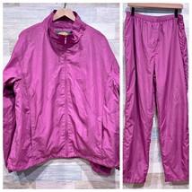 Cabelas Windbreaker Tracksuit Jacket Pants Pink Mesh Lined Womens Plus S... - £53.60 GBP