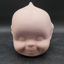 Vintage Porcelain Bisque Mowhawk Baby Unisex Doll Head Doll Part For Art... - $11.87