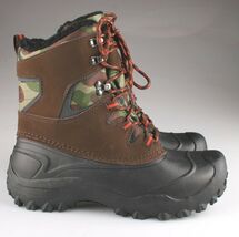 Goodfellow Co Case Herren Brown Tarnfarbe Leder Textil Kunstpelz Chucka ... - $25.01