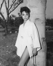 Rita Moreno beautiful young pose in white robe by tree 8x10 Photo - $7.99