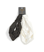 Nollia Ladies Criss Cross Elastic Stretch Headbands 2 Pack Black White G... - $18.37