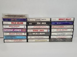 Country Music Cassette Tapes Lot Of 22 Gilley Twitty Nelson Haggard Jones Rogers - £13.22 GBP