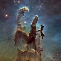 Pillars of Creation NASA 2014 Hubble Telescope M16 Image Fine Art Canvas Print ✔ - £141.65 GBP