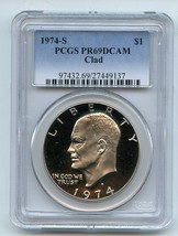 1974 S $1 Ike Eisenhower Dollar Proof PCGS PR69DCAM  20180171 - £22.40 GBP