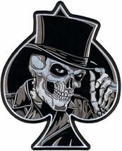 Top Hat Skull Embroidered Patch [Hook Fastener - 5.0 X 4.0 inch -TH4] - £7.98 GBP