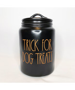 RAE DUNN TRICK FOR DOG TREATS Halloween Orange LL  Black Canister By Mag... - €16,58 EUR