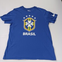 The Nike Tee CBF Brazil Futbol Soccer Team Youth Blue Cotton T-Shirt Size Large image 12