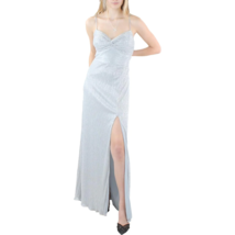 AQUA FORMAL Womens Silver Twist Front Full-Length Formal Gown Dress 4 - £73.45 GBP