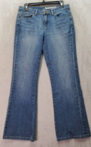 DKNY Bootcut Jeans Women&#39;s Blue Denim Medium Wash Cotton Comfort Fit Flat Front - £18.46 GBP