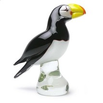 Gallery Puffin Bird Art Glass Figurine Dynasty Gallery Collectible New - $197.95