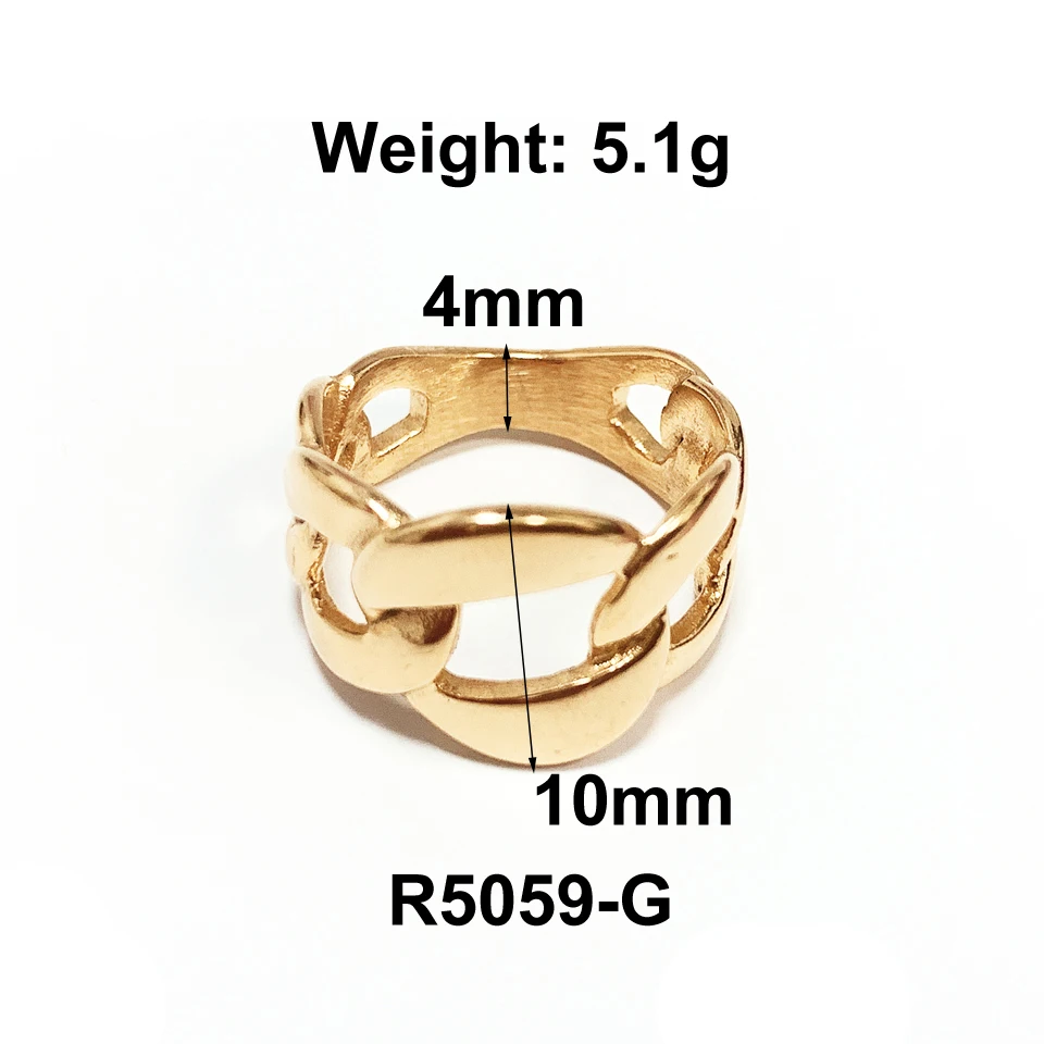 New Design Stainless Steel Chain Ring For Woman Fashion Korean Jewelry U... - $17.30