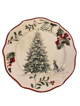 Better Homes &amp; Gardens Heritage Collection Salad Plate Christmas Tree Bunny - $10.15