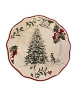 Better Homes &amp; Gardens Heritage Collection Salad Plate Christmas Tree Bunny - £8.10 GBP