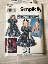 0694 Daisy Kingdom Dress Girl &amp; 18” Doll Pattern Cut to Sizes 8,10, and 12 - £14.54 GBP