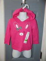 Jumping Beans Hooded Bunny Waffle Shirt Size 18 Months Girl&#39;s NEW - £11.48 GBP
