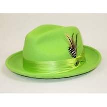 Bruno Capelo Hat Australian Wool Crushable Fedora Giovani UN119 Lime Green image 3