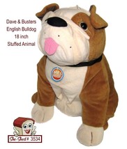 Dave &amp; Busters English Bulldog 18 inch Stuffed Animal by Plush Toy Factory - £15.69 GBP