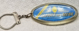 Caprice des Dieux Cheese Advertising Keychain Trident French 1960s Plastic - £9.67 GBP