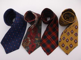 SILK TIES 4 SET ITALY SETA CHARLESTON TIE RACK ITALIAN X&#39; ANDRINI HAND S... - $18.99