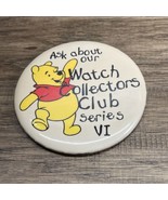 Disney Winnie The Pooh Watch Collectors Club Series VI Pin Back Button KG - $13.52 CAD