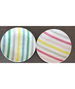 Zak Designs ~ Four (4) Melamine ~ Multicolored Striped Design ~ 9&quot; Salad... - $741.85 MXN