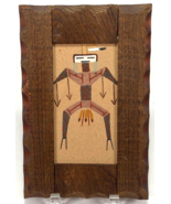 Navajo Indian Framed Sand Art Painting Native American 10.5&quot;x7&quot; - Medici... - €24,54 EUR