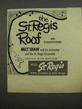 1953 Hotel St. Regis Ad - The St. Regis Room Air-Conditioned Milt Shaw - £14.54 GBP