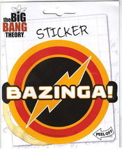 The Big Bang Theory TV Series Bazinga! Logo Peel Off Sticker, NEW SEALED - £3.18 GBP