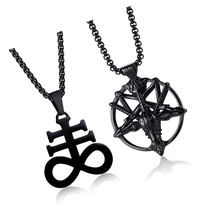 Necklace Baphomet Goat Head Pendant- Church of Satan - $69.76