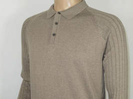 Men's Sweater Knit By BRANGO Turkey Polo Neck Cotton Blend 21228 Dark Beige image 10