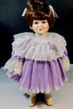 Seymour Mann Doll Connoisseur Collection 16&quot;, Purple Dress Blue Eyes - $39.59