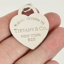 Jumbo Extra Large Please Return to Tiffany &amp; Co Heart Tag Pendant or Charm - £332.83 GBP