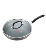 T-fal 12&quot; Dishwasher Safe Fry Pan with Lid Hard Anodized Titanium Nonstick, - £26.92 GBP