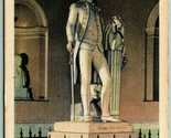 Houdin Statue Of George Richmond Virginia VA UNP Unused Linen Postcard H14 - $3.02