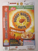 Empty POST Cereal Box HONEY BUNCHES OF OATS 2013 18 oz HONEY ROASTED [G7... - £6.28 GBP