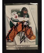 Marc Andre Fleury Hand Signed Hockey Card Autographed Minnesota Wild HOF - $28.81 CAD