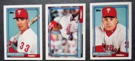 1992 Topps Traded Philadelphia Phillies Team Set of 3 Baseball Cards - £2.74 GBP