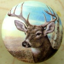 Cabinet Knobs Buck Whitetail Deer Wildlife Green - $5.20